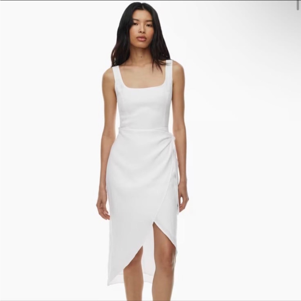 Aritizia Wilfred New Saturn Linen Midi Dress